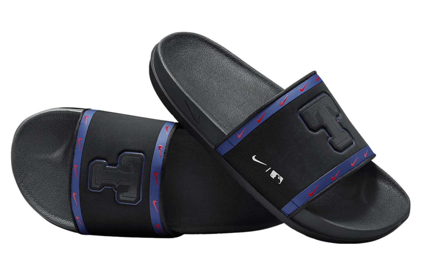 Nike Offcourt Slide (MLB Texas Rangers) Black / Deep Royal Blue