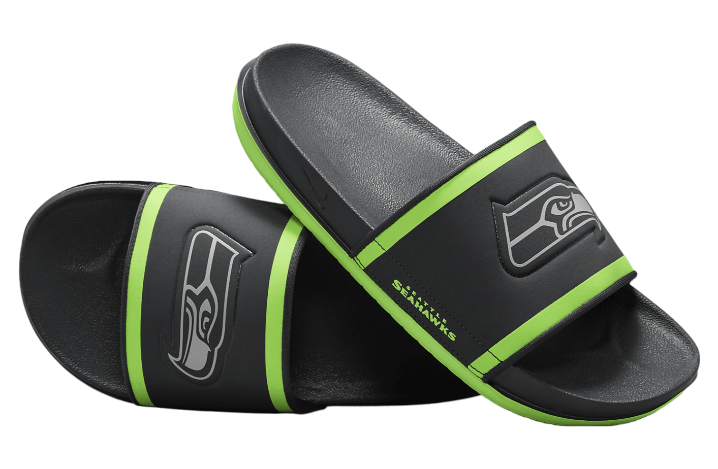 Nike Offcourt Slide (NFL Seattle Seahawks) Anthracite / Action Green