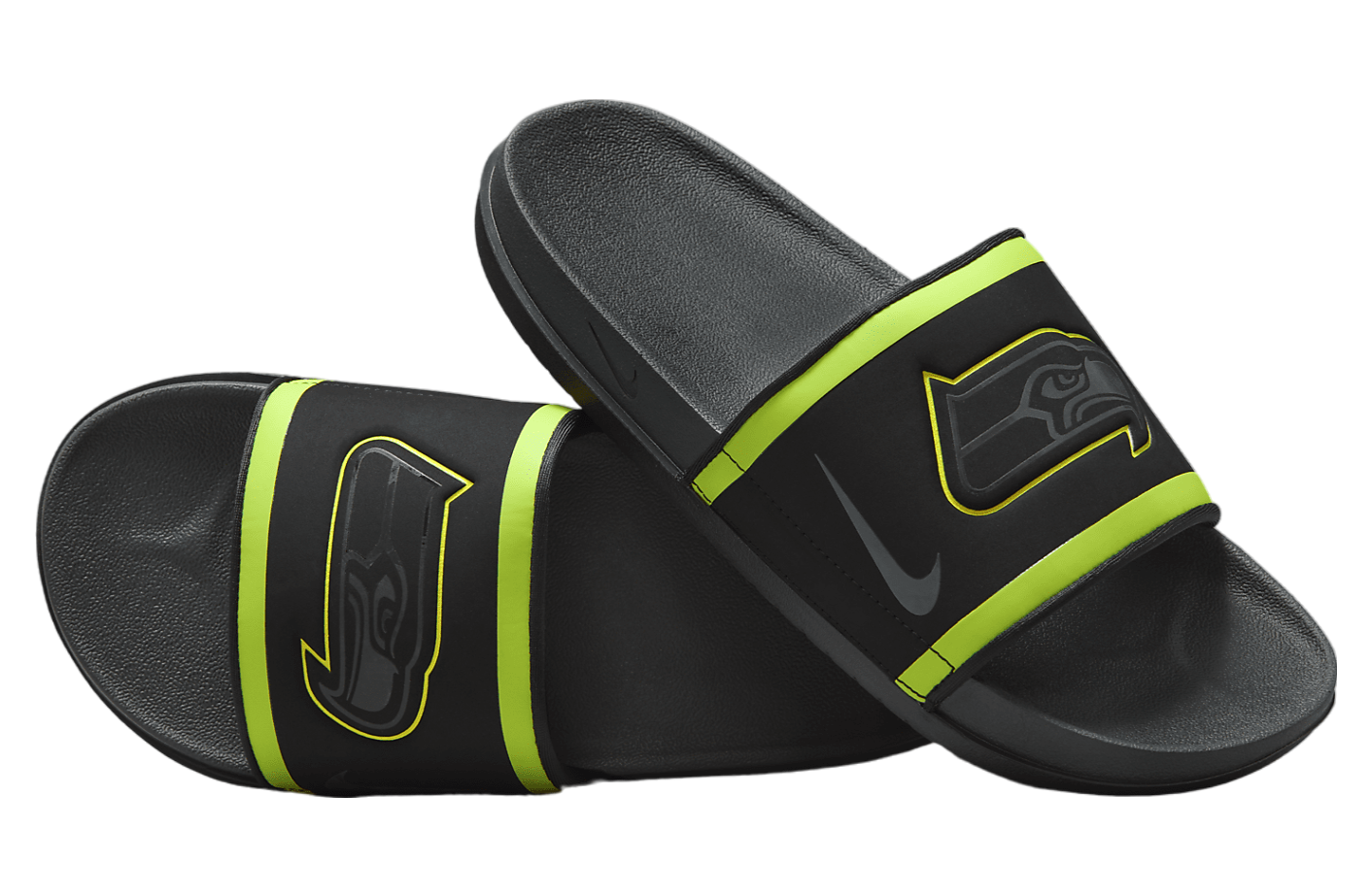 Nike Offcourt Slide (NFL Seattle Seahawks) Black / Action Green