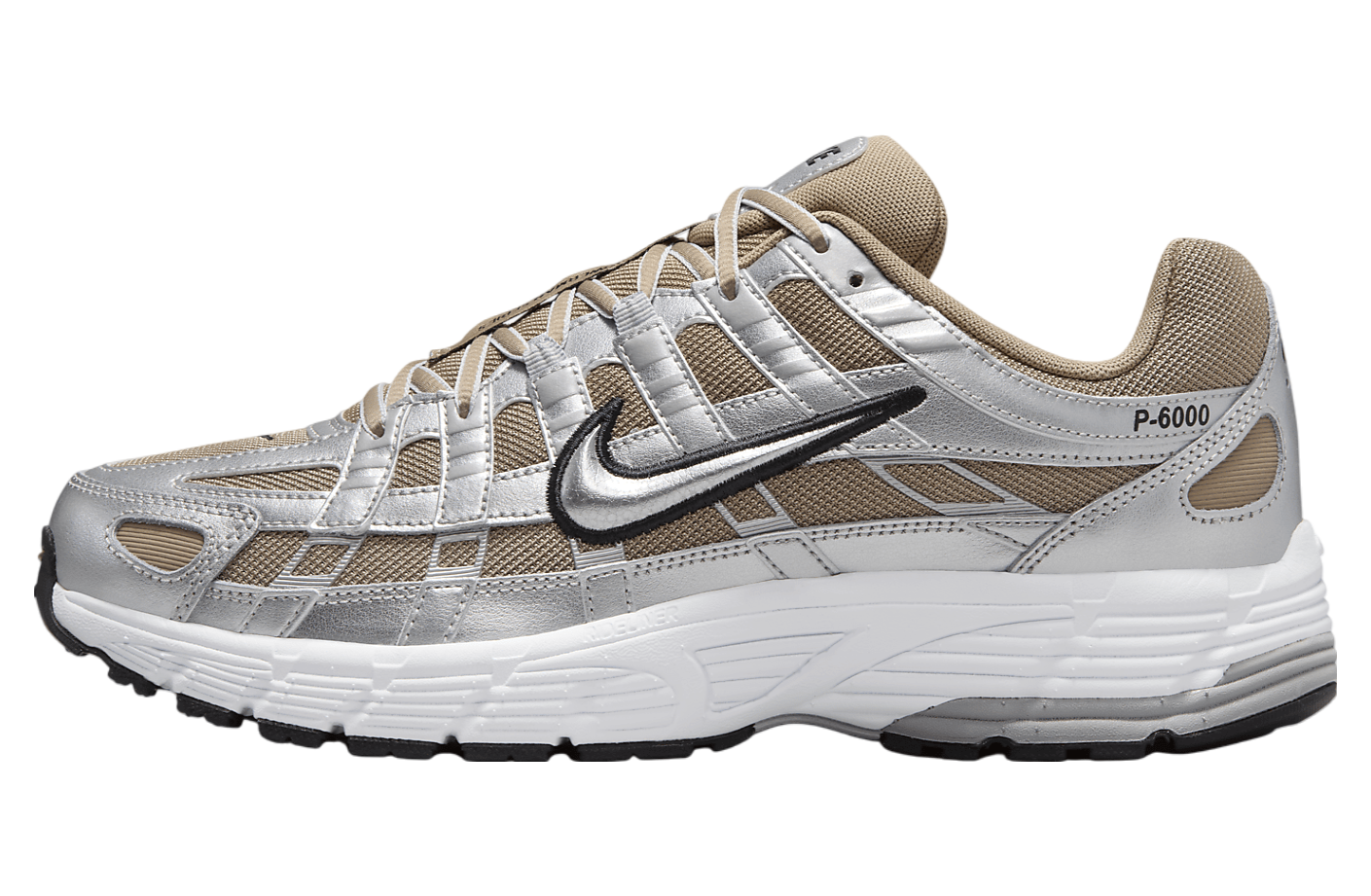 ◆正規品◆NIKE P-6000 KHAKI LLIC PLATINUM◆関税/送料込◆ Nike P-6000 Khaki Metallic Pure Platinum Metallic Silver