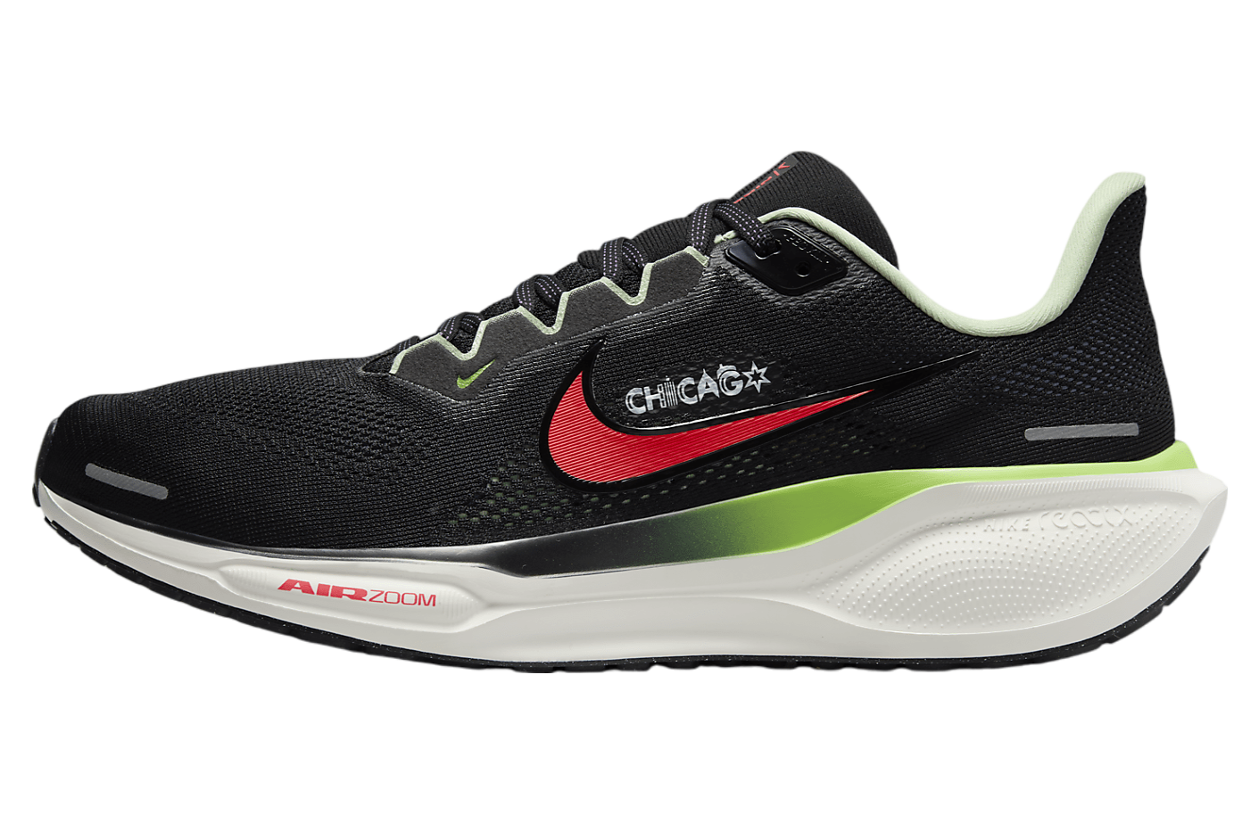 Nike Pegasus 41 Black / Scream Green / Bright Crimson