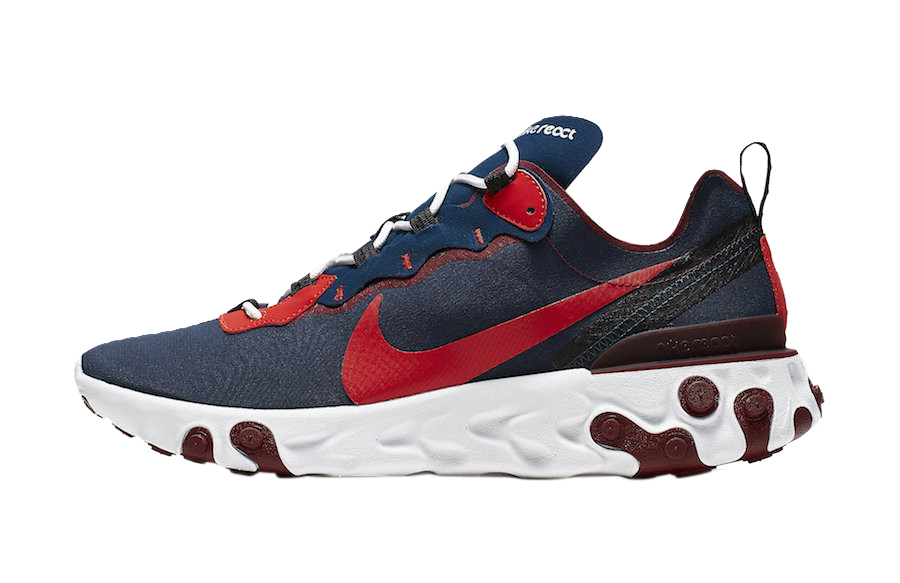 nike react element 55 red white blue