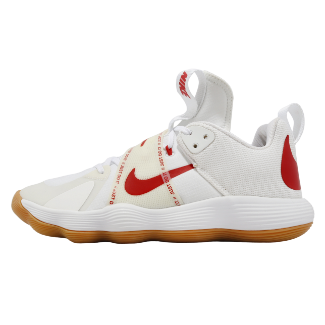 Nike React Hyperset White University Red