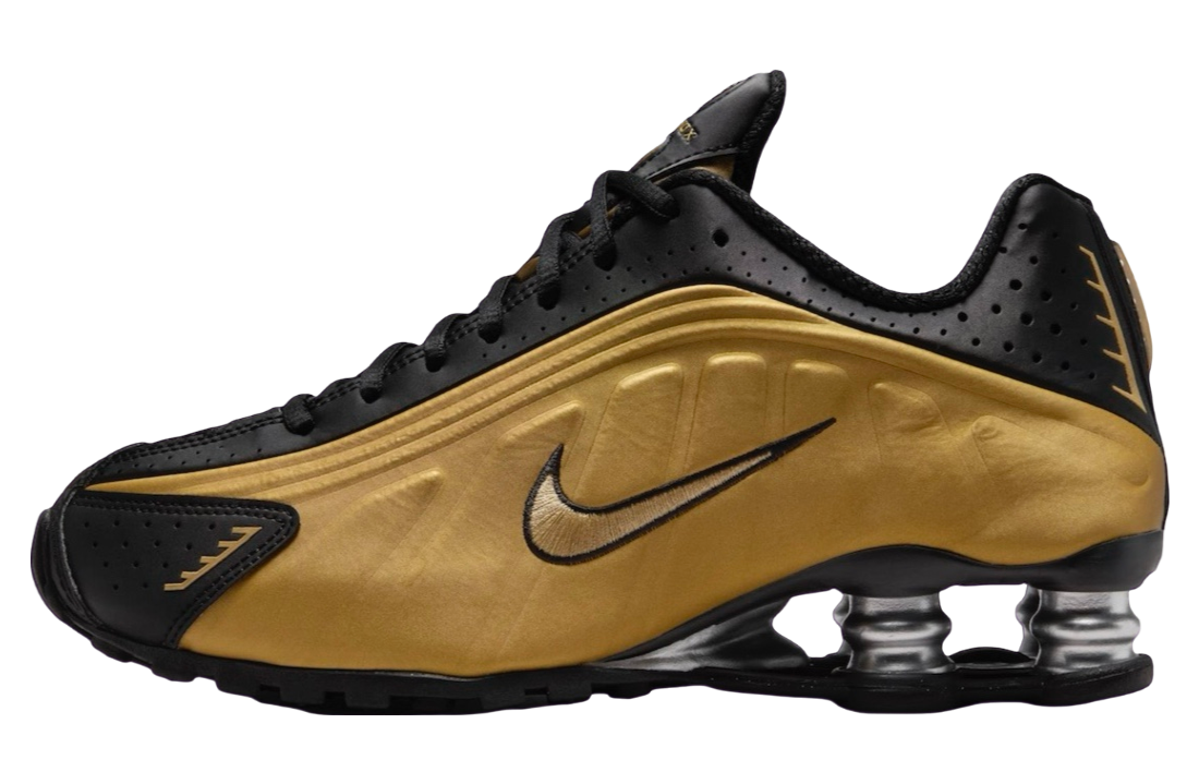 Nike Shox R4 Black / Metallic Gold