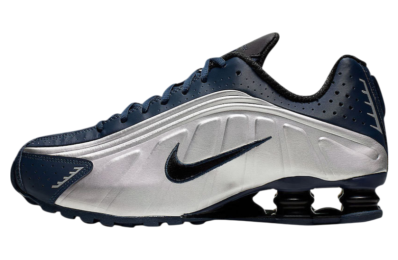 Nike Shox R4 Midnight Navy Metallic Silver
