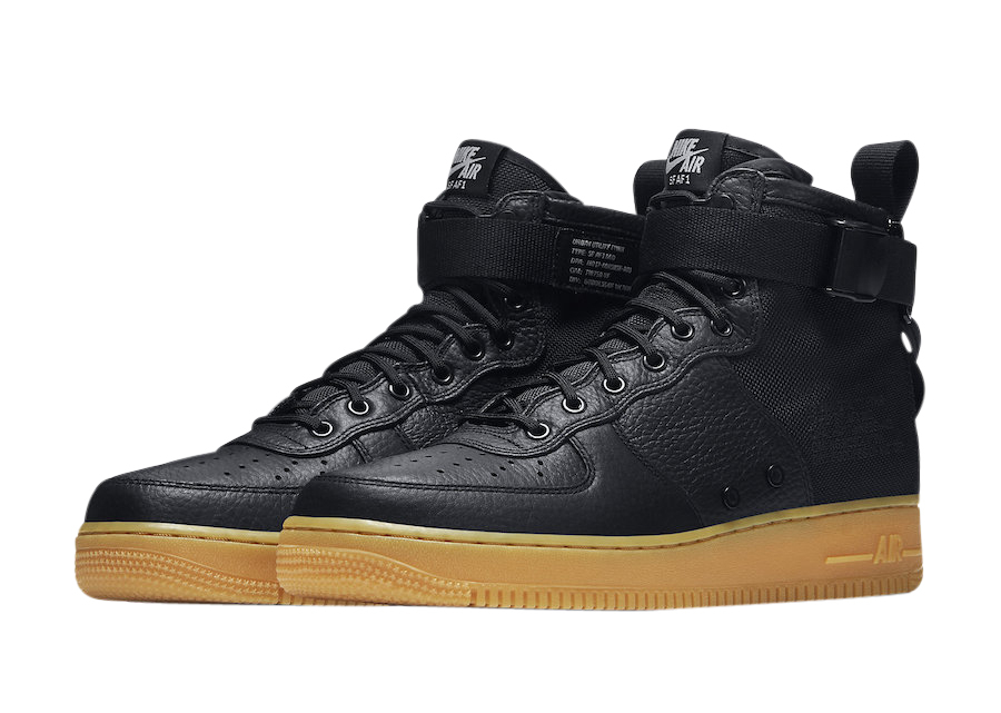 Nike Special Field Air Force 1 Mid Black Gum 917753-003 - KicksOnFire.com