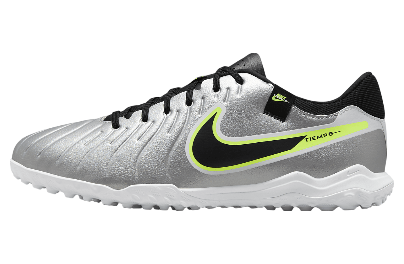 Nike Tiempo Legend 10 Academy Low TF Metallic Silver / Volt