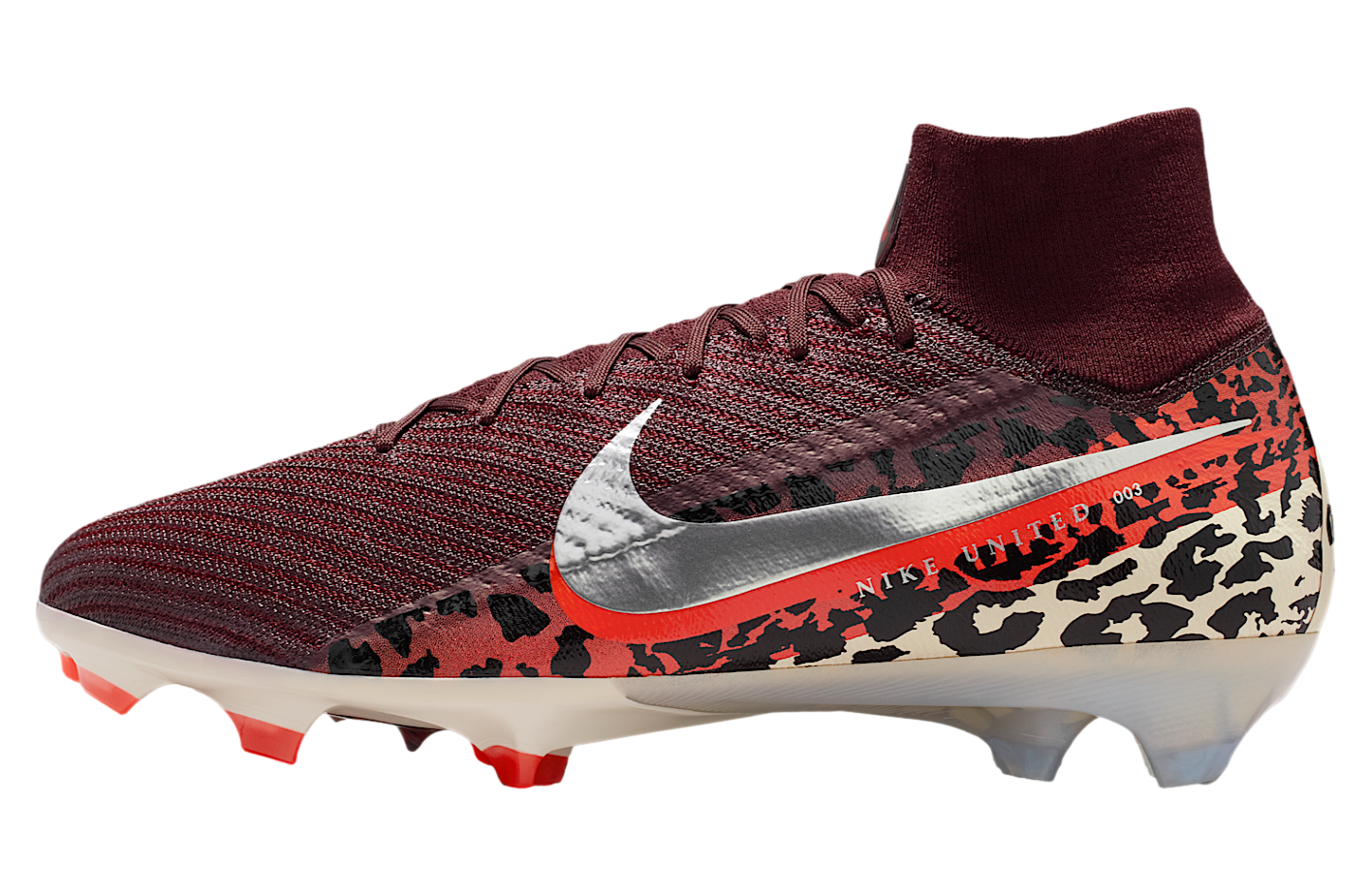 Nike United Mercurial Superfly 10 Elite High FG Burgundy Crush / University Red