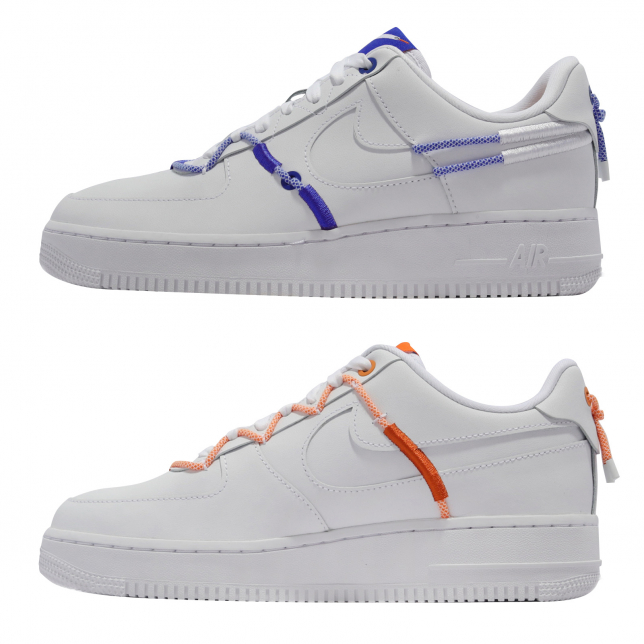 Nike WMNS Air Force 1 07 LX White Orange Blue - KicksOnFire