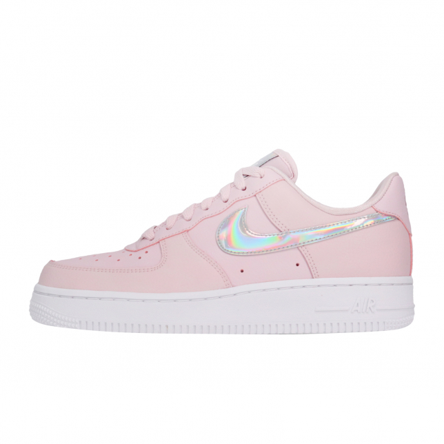 Nike Air Force 1 Low Pink/Metallic Silver Sneakers Size Women's 7.5 CJ1646  600