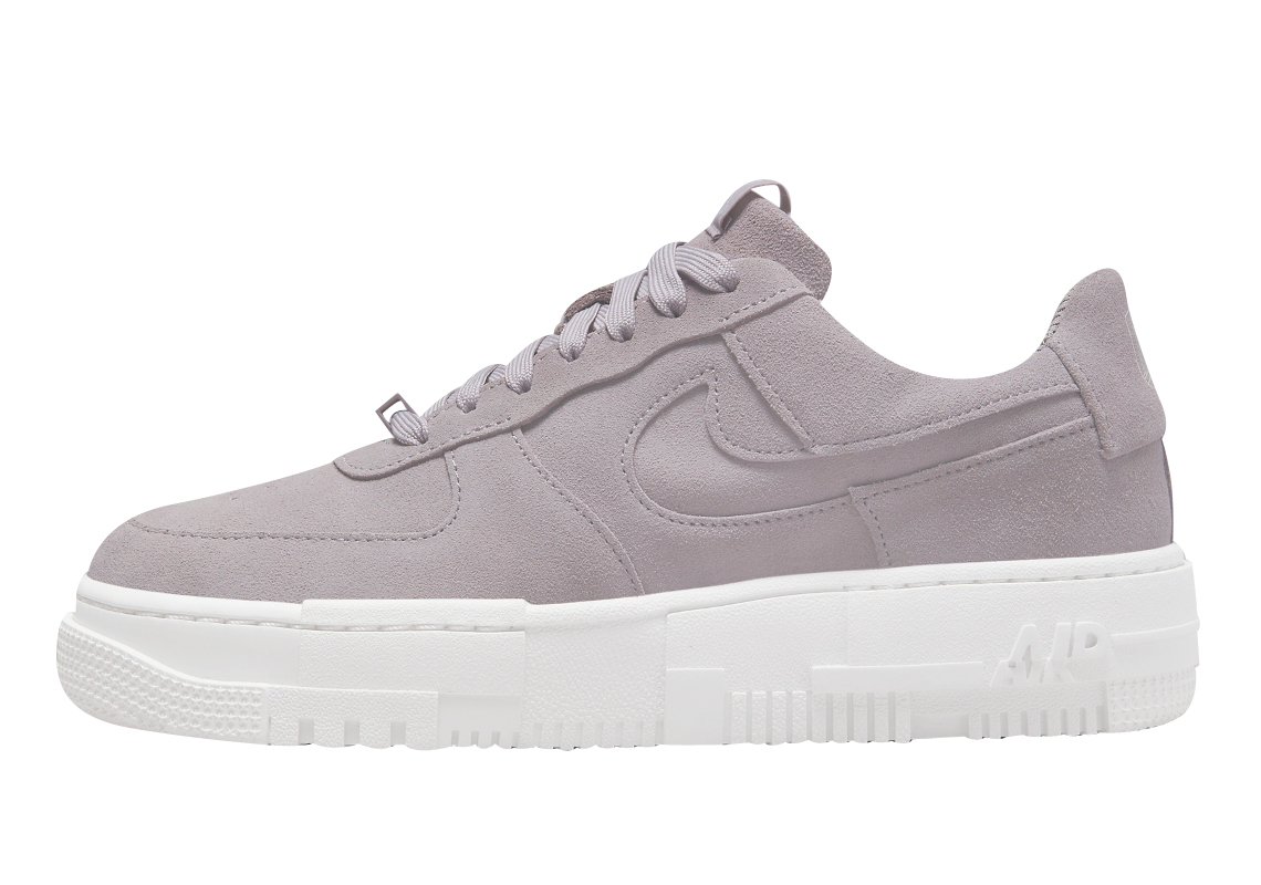 Nike Air Force 1 Shadow sneakers in white/amethyst ash