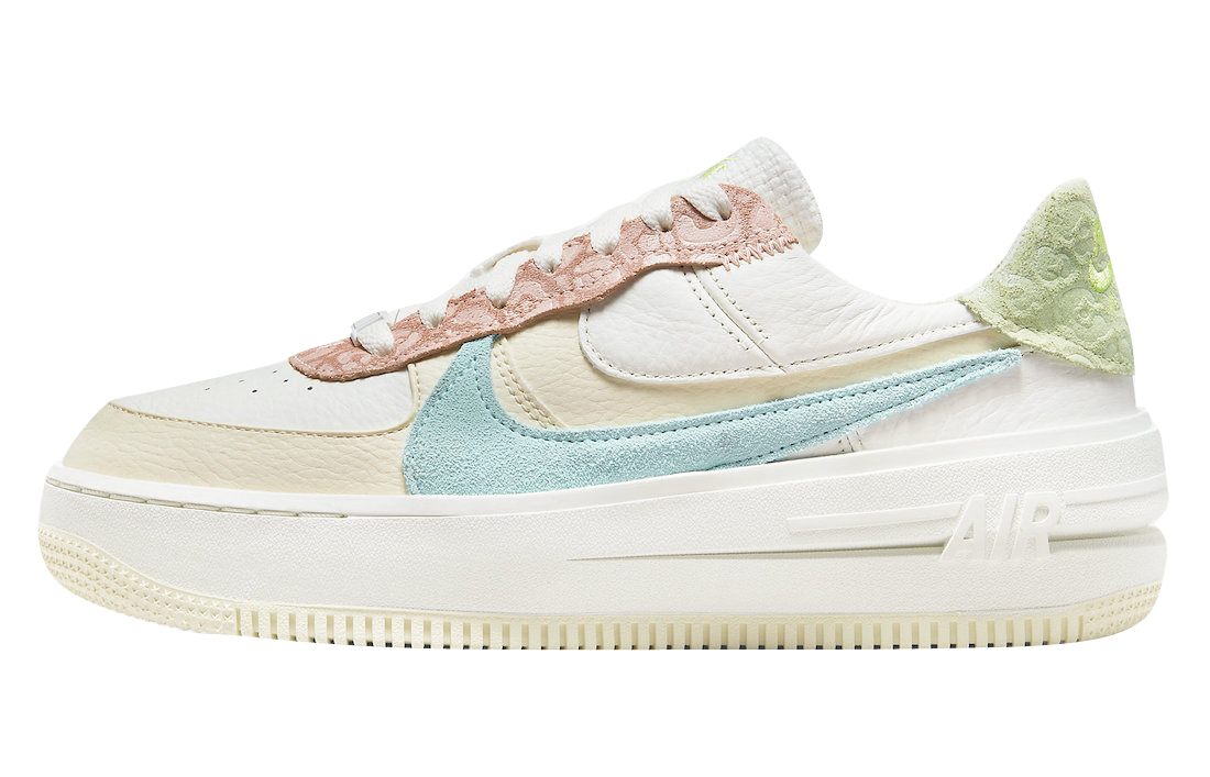 Nike Air Force 1 PLT.AF.ORM Sneakers in White and Yellow
