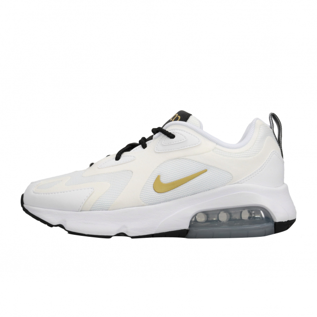 air max 200 white and gold