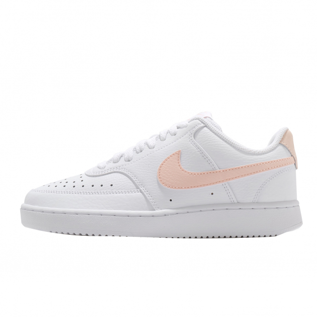 Nike Women's Court Vision Low Next Nature Shoes, Size 6.5, White/Coral