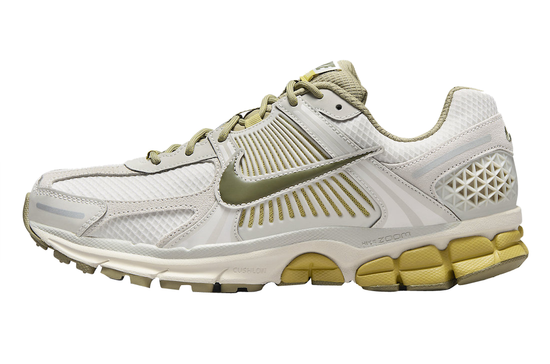 RSVP Gallery, @nike Zoom Vomero 5 “Light Bone Medium Olive” now available  at the link in our bio.