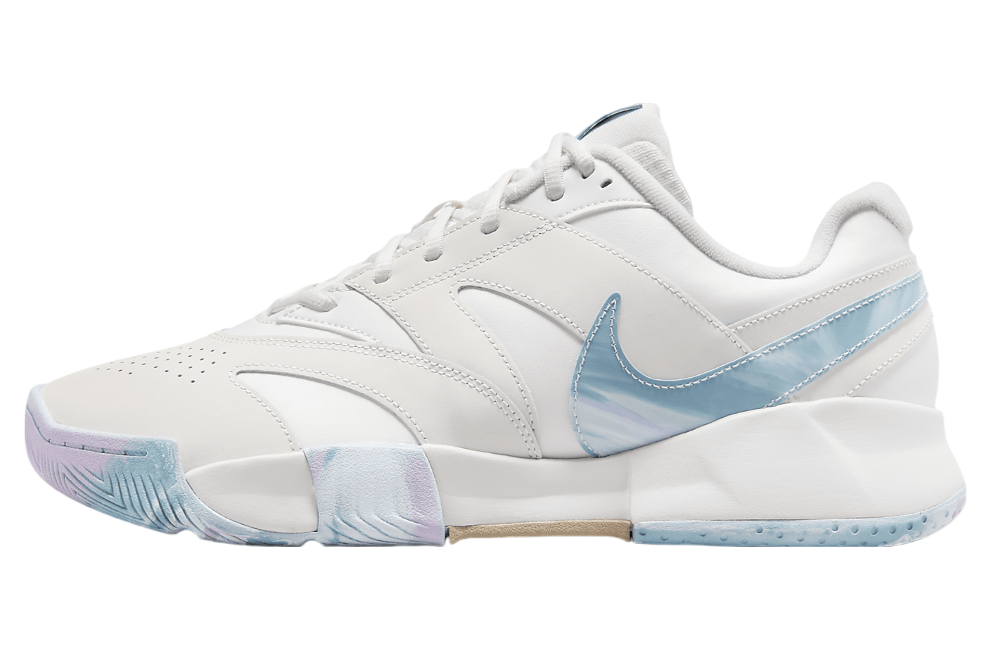 NikeCourt Lite 4 Premium Leather Summit White / Denim Turquoise (Hard Court)