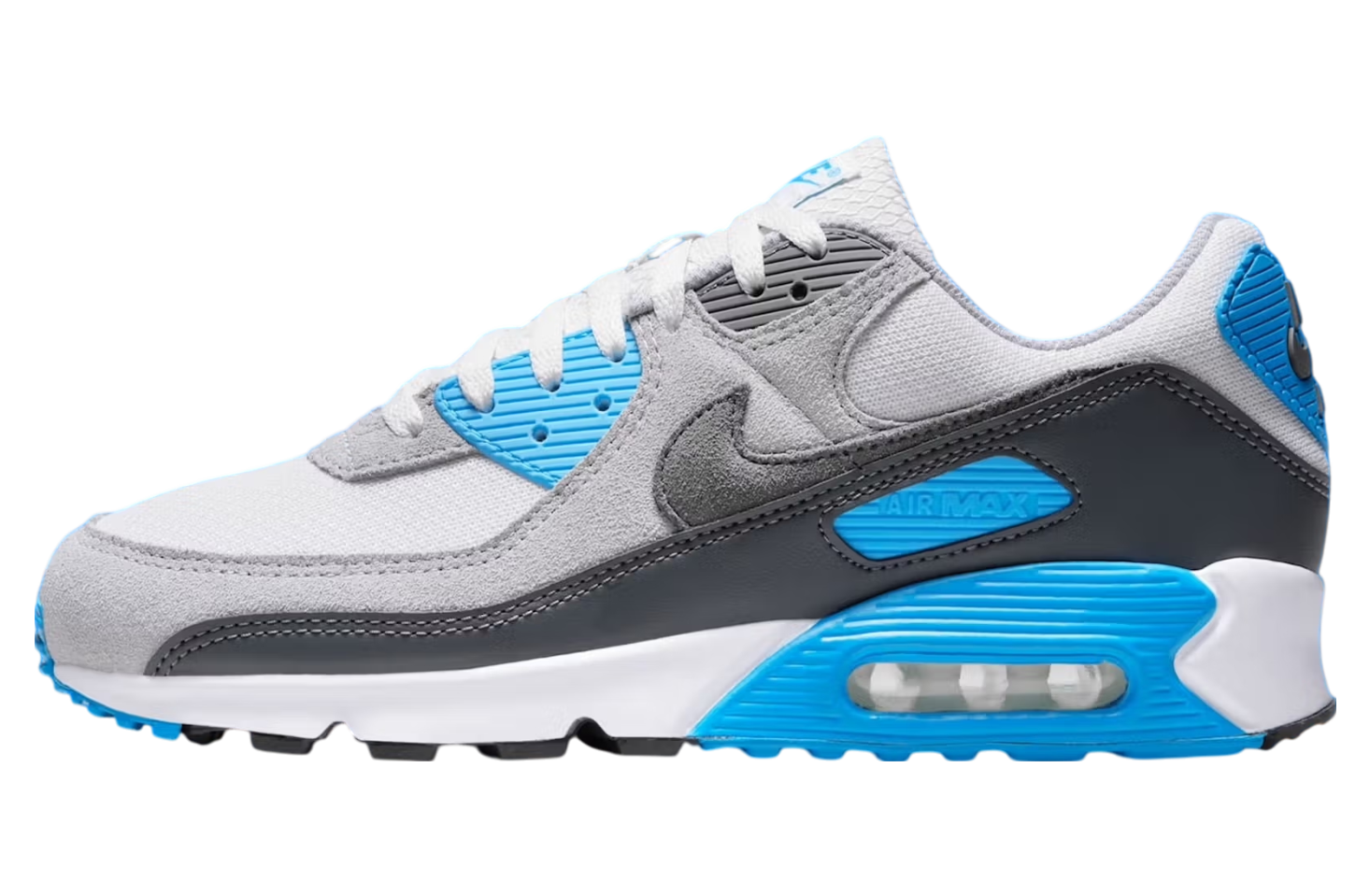 Nikes Air Max 90 Platinum Tint / Blue Lightning