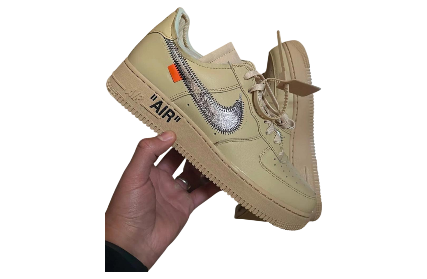 Off-white X Nike Air Force 1 Low Sesame / Silver