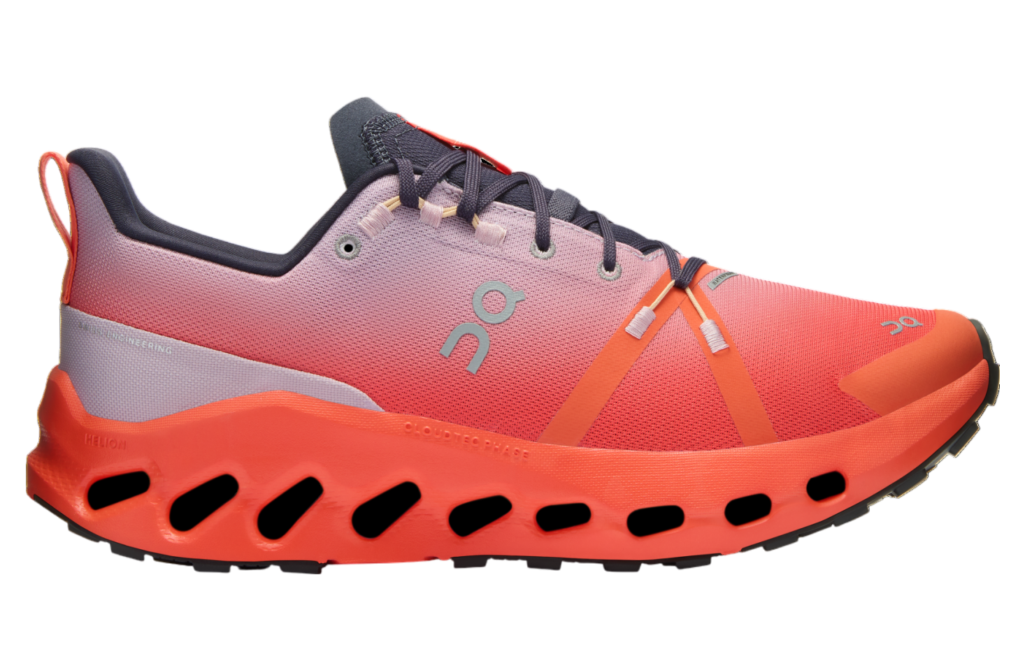 On Cloudsurfer Trail Waterproof Mauve / Flame