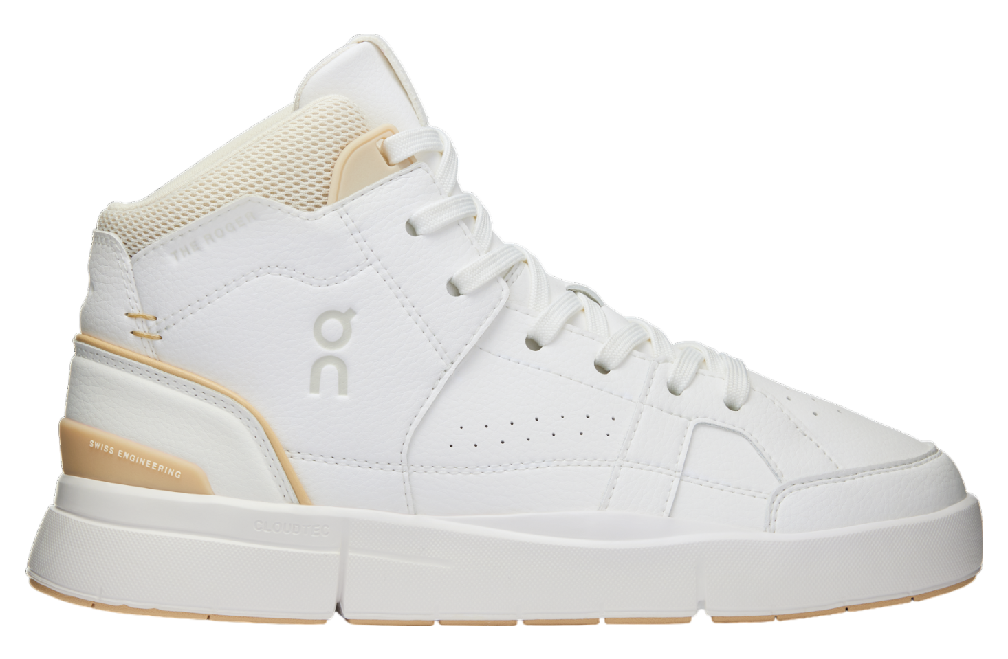 On The Roger Clubhouse Mid WMNS White / Savannah