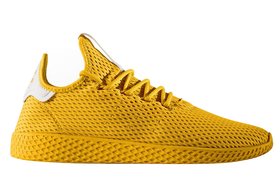 Adidas Pharrell Williams Tennis HU C Little Kid's Shoes Yellow