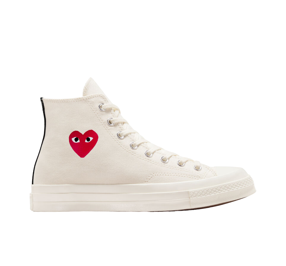 PLAY Comme des Garçons Single Heart Chuck 70 Milk