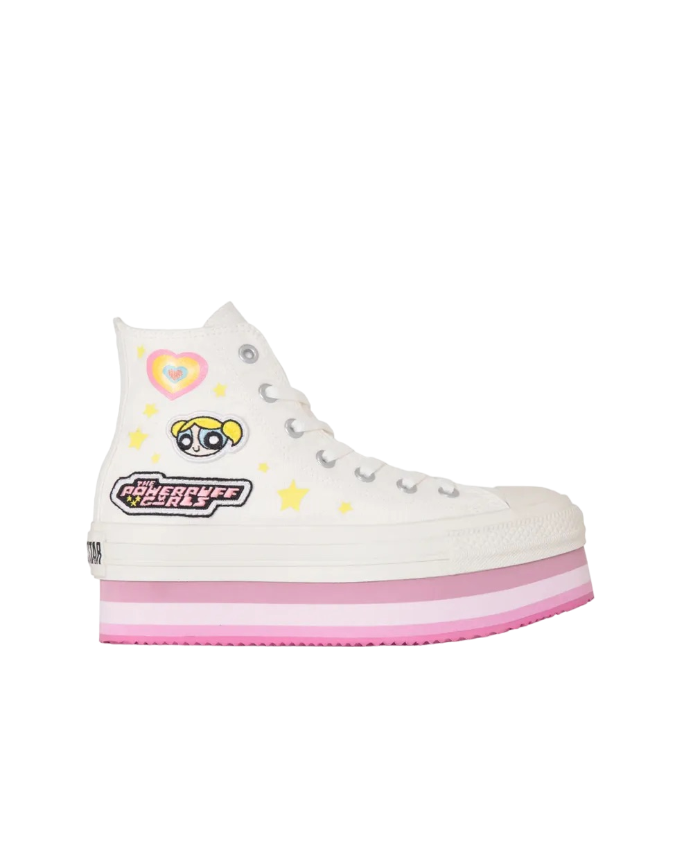 Powerpuff Girls x Converse All Star Chunky Line Hi White