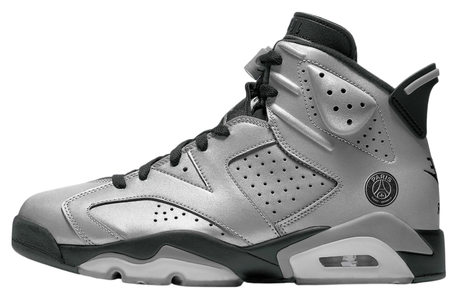 Psg X Air Jordan 6 Metallic Silver / Pure Platinum