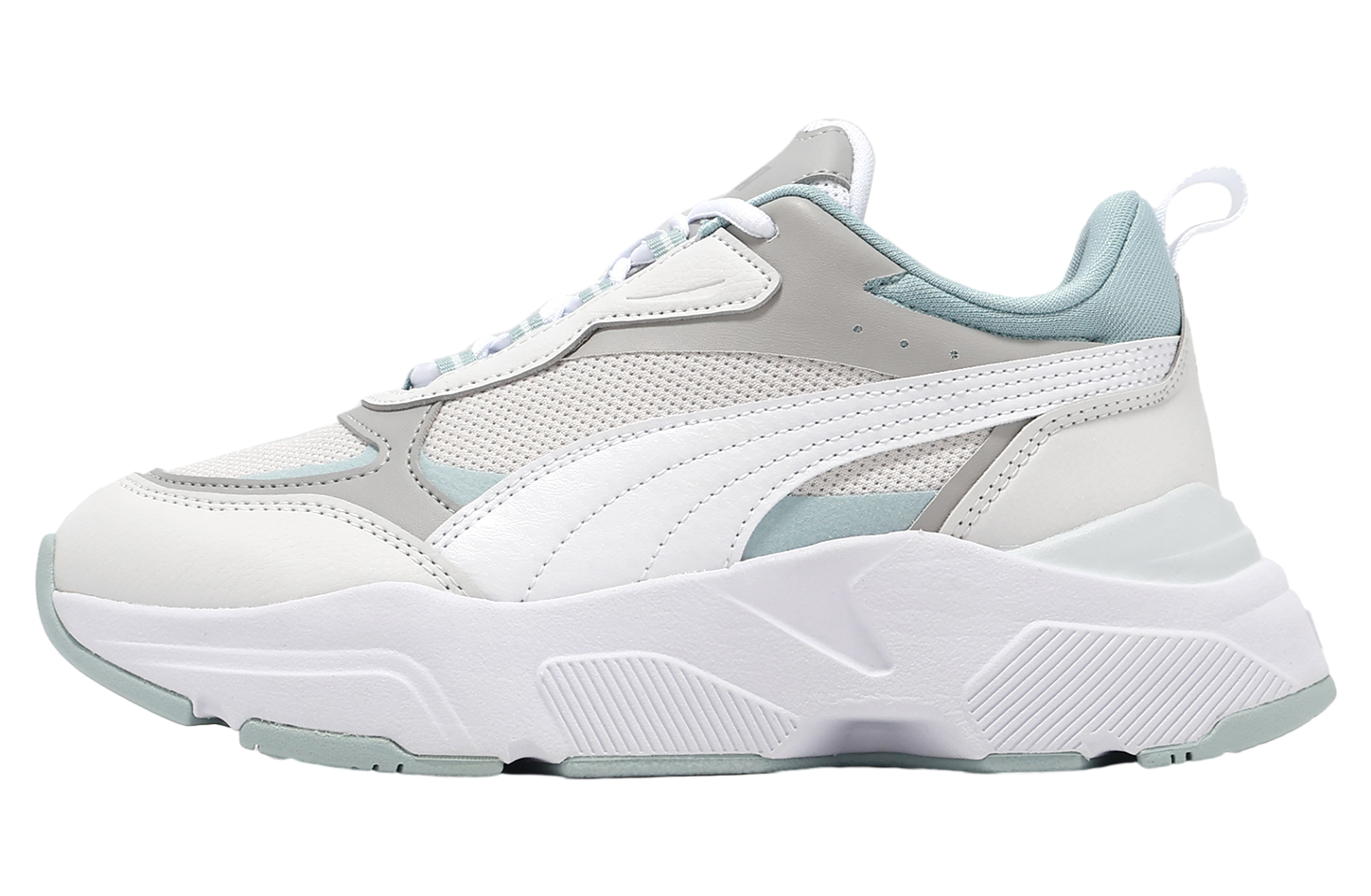 国内配送 PUMA CASSIA VIA EMBROIDERY WHITE/F.GRAY Puma Cassia WMNS Gray / White - May 2024 - 38464720