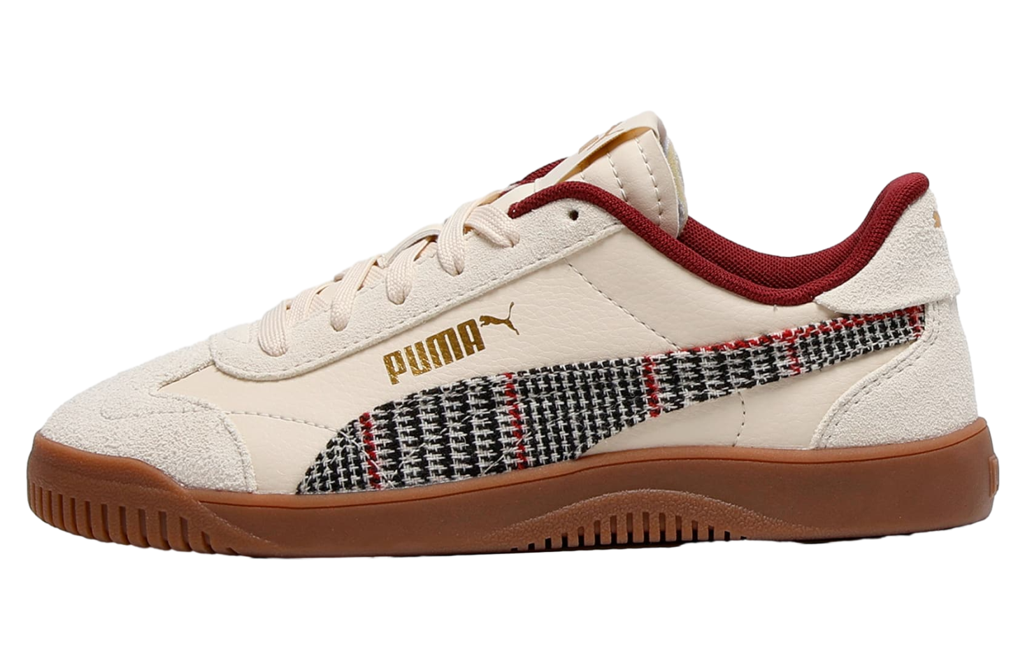 Puma Club 5v5 Plaid GS Alpine Snow / Gold