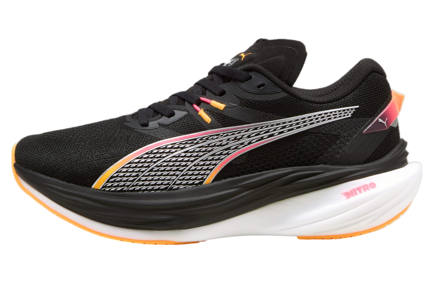 Puma Deviate Nitro 3 Wide Black / Sunset Glow