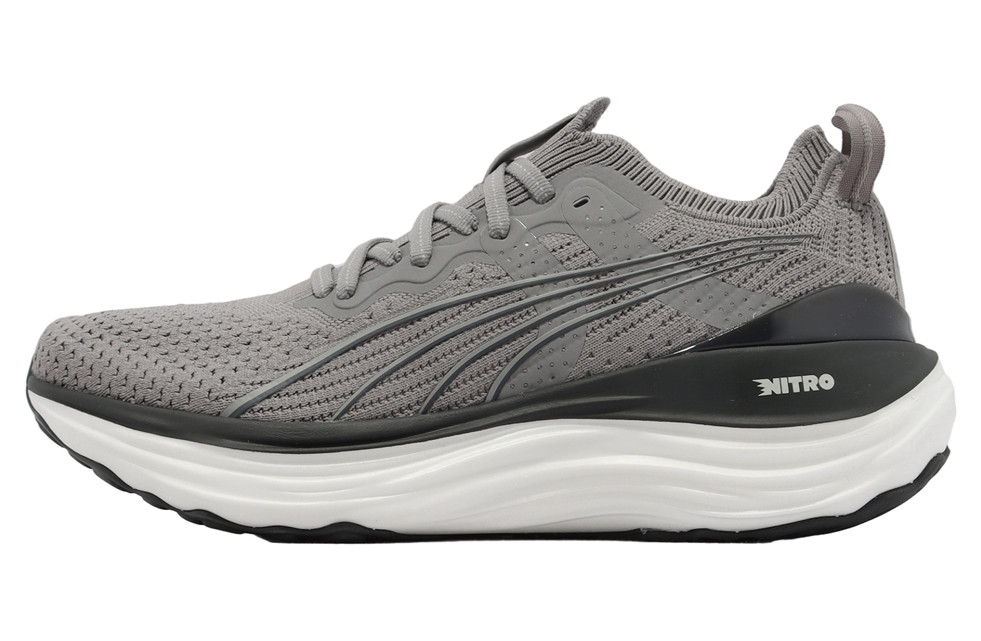 Puma ForeverRun Nitro Knit Concrete Gray / Flat Dark Gray