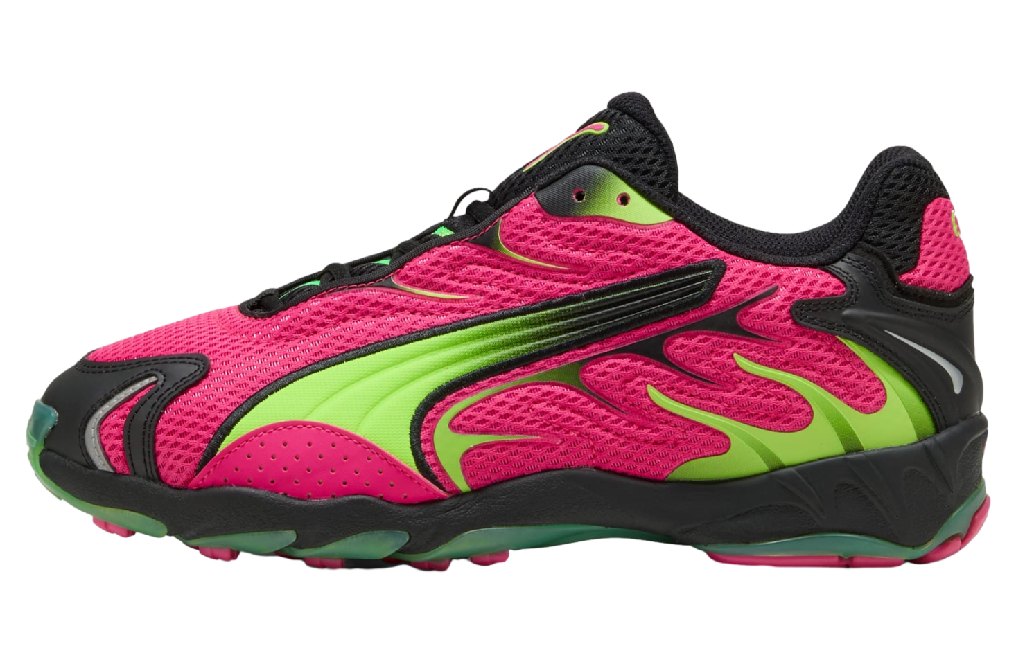 Puma Inhale Fluro Pink Pes / Green Glare