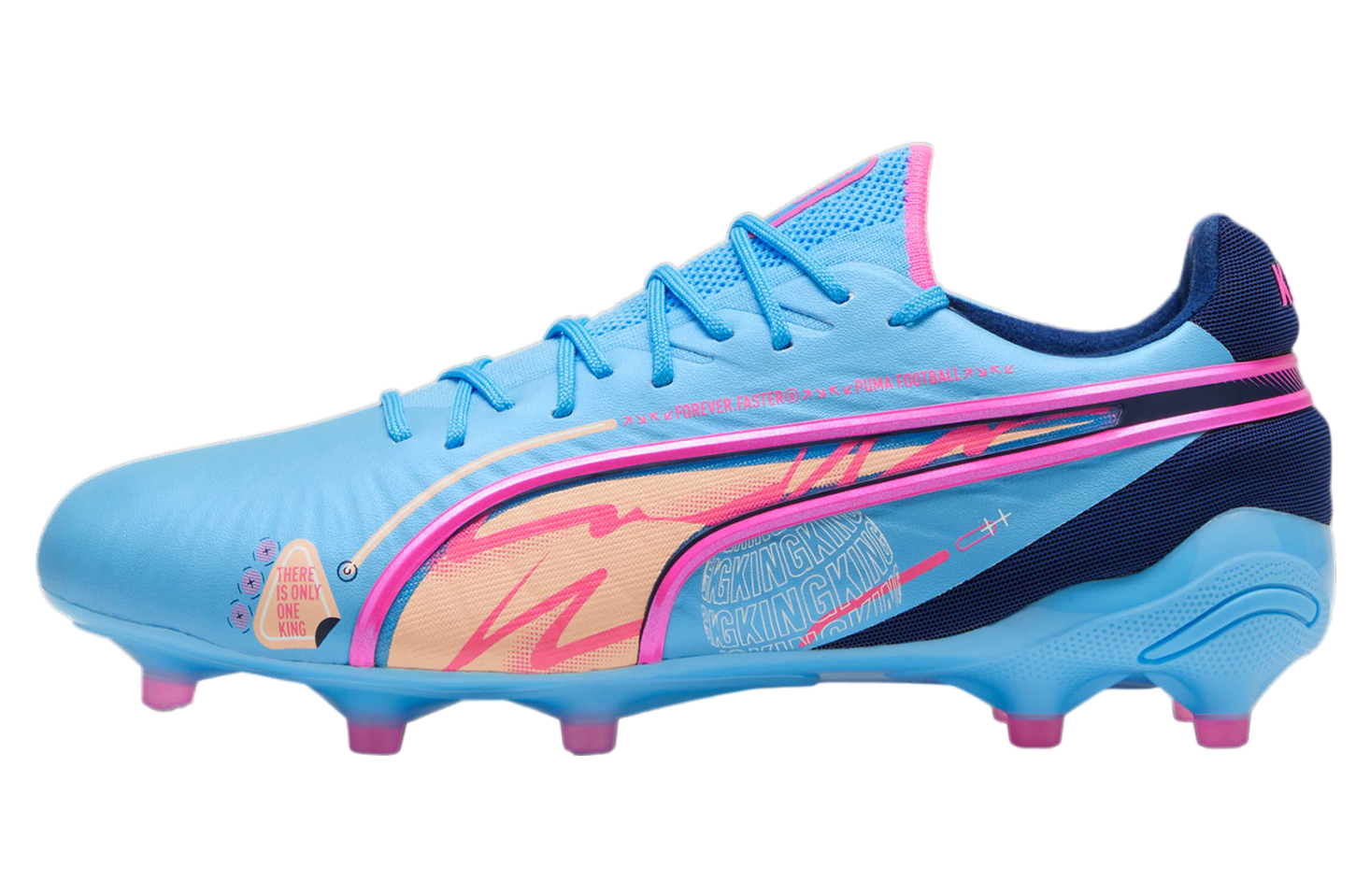 Puma King Ultimate Volume Up FG/AG Luminous Blue / Poison Pink