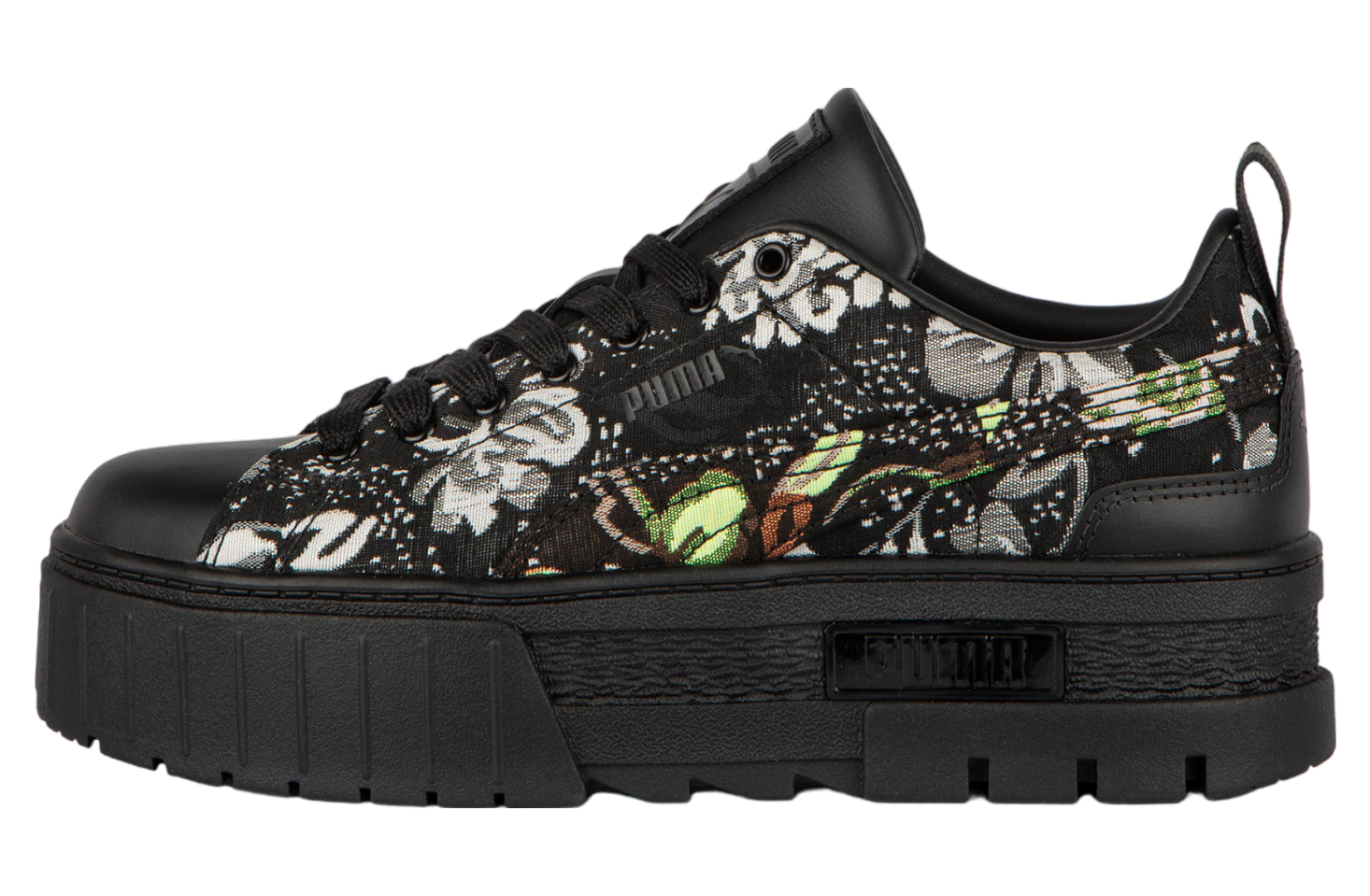 Puma suede platform floral black best sale