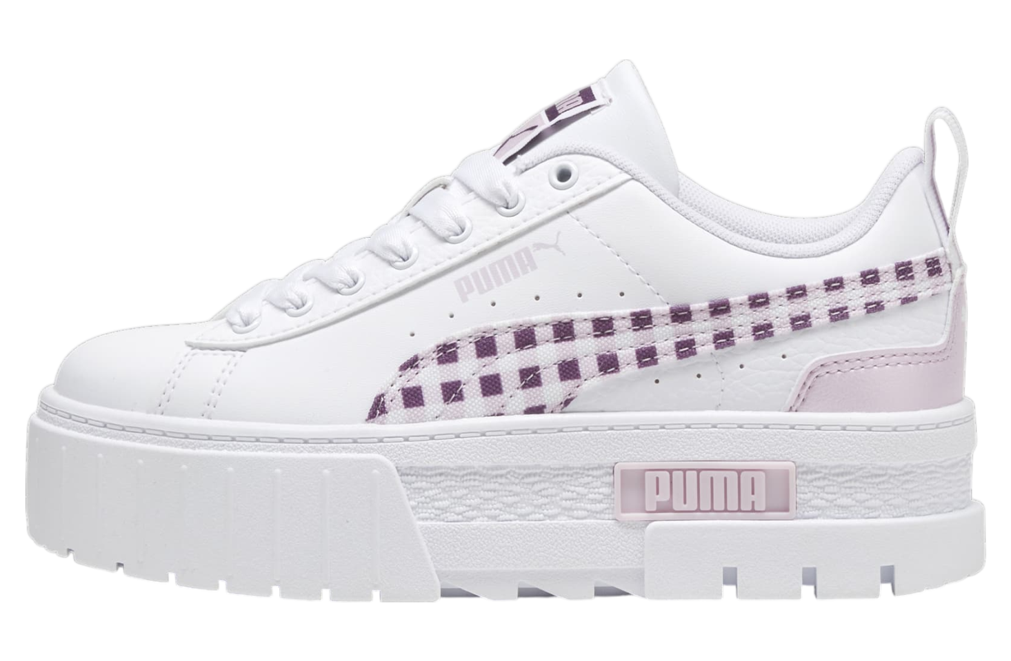 Puma Mayze Gingham Cozy GS White / Grape Mist