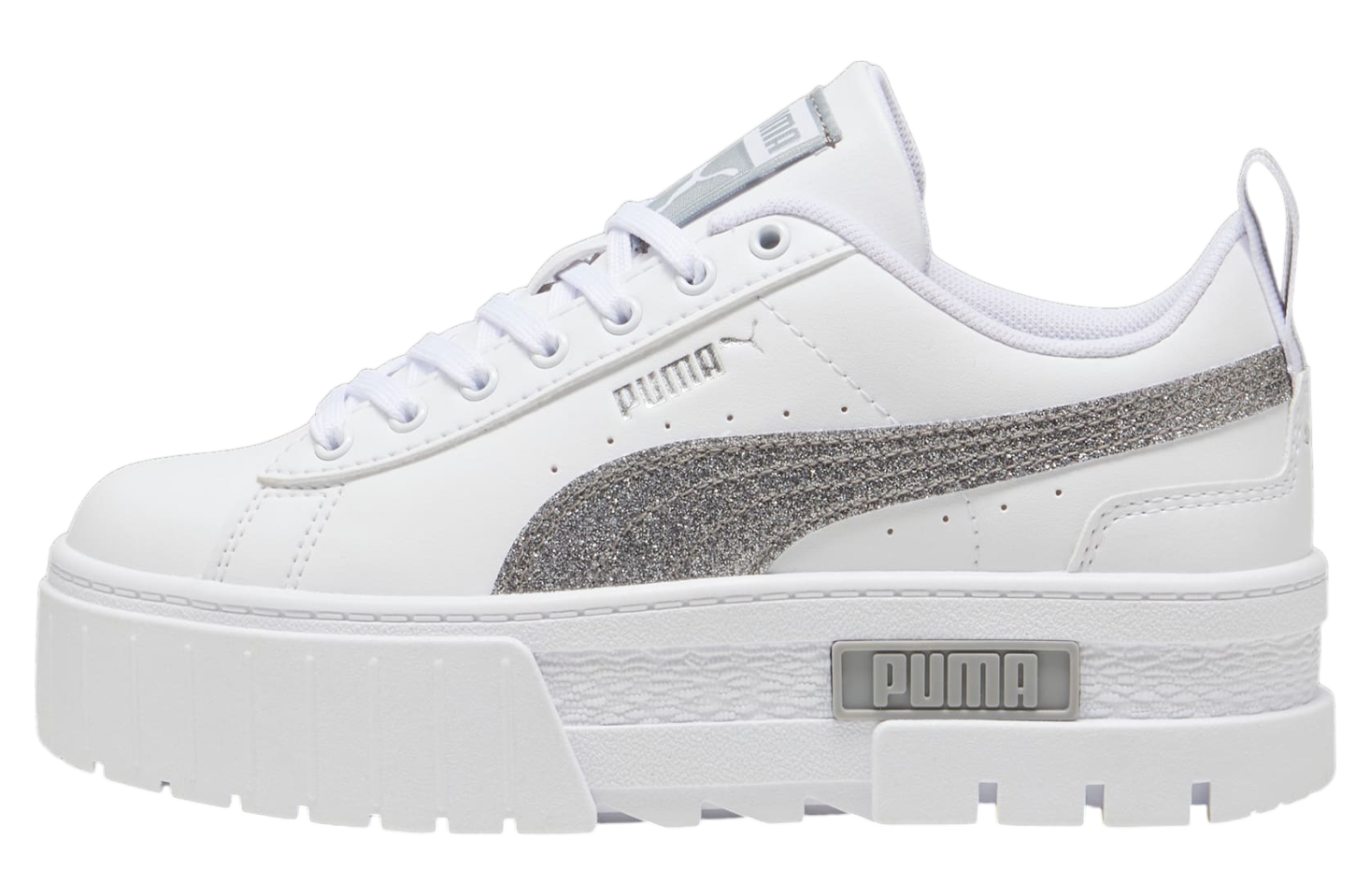 Puma Mayze Glitter Gs White / Silver