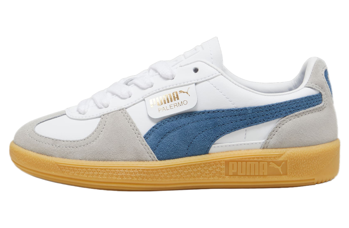 Puma Palermo Leather GS White / Blue Horizon / Gum