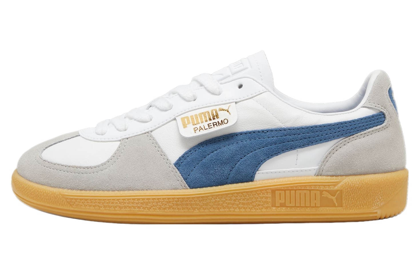 Puma Palermo Leather White / Blue Horizon