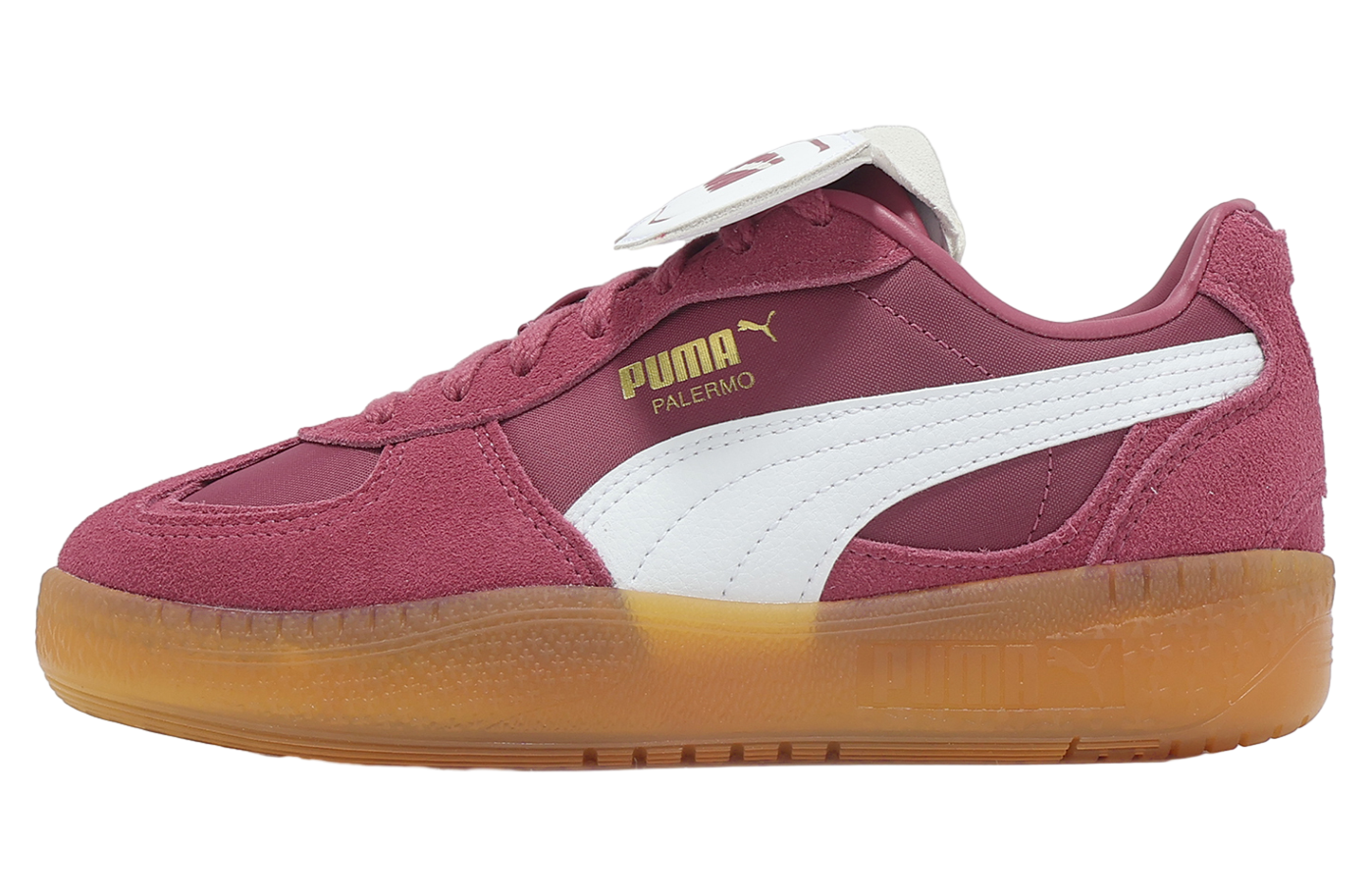 [PUMA] Palermo Elibata Pink Women / 39934810 送料込 Womens PUMA Palermo Athletic Shoe - Pink Delight / Green
