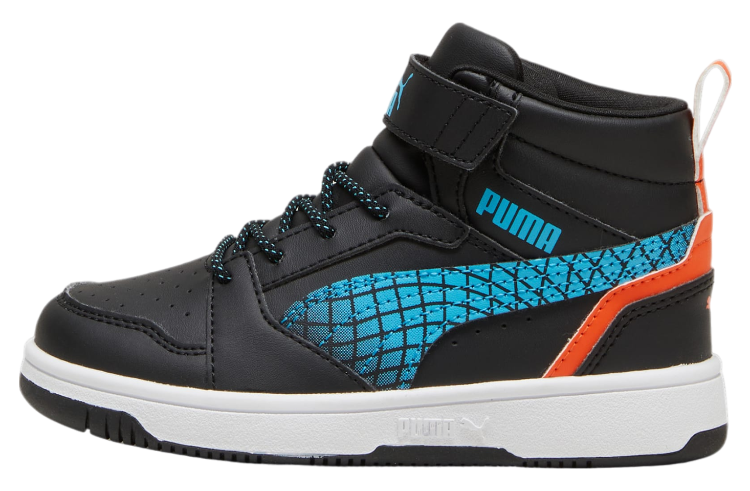 Puma Rebound V6 Mid GS Black / Flame Flicker