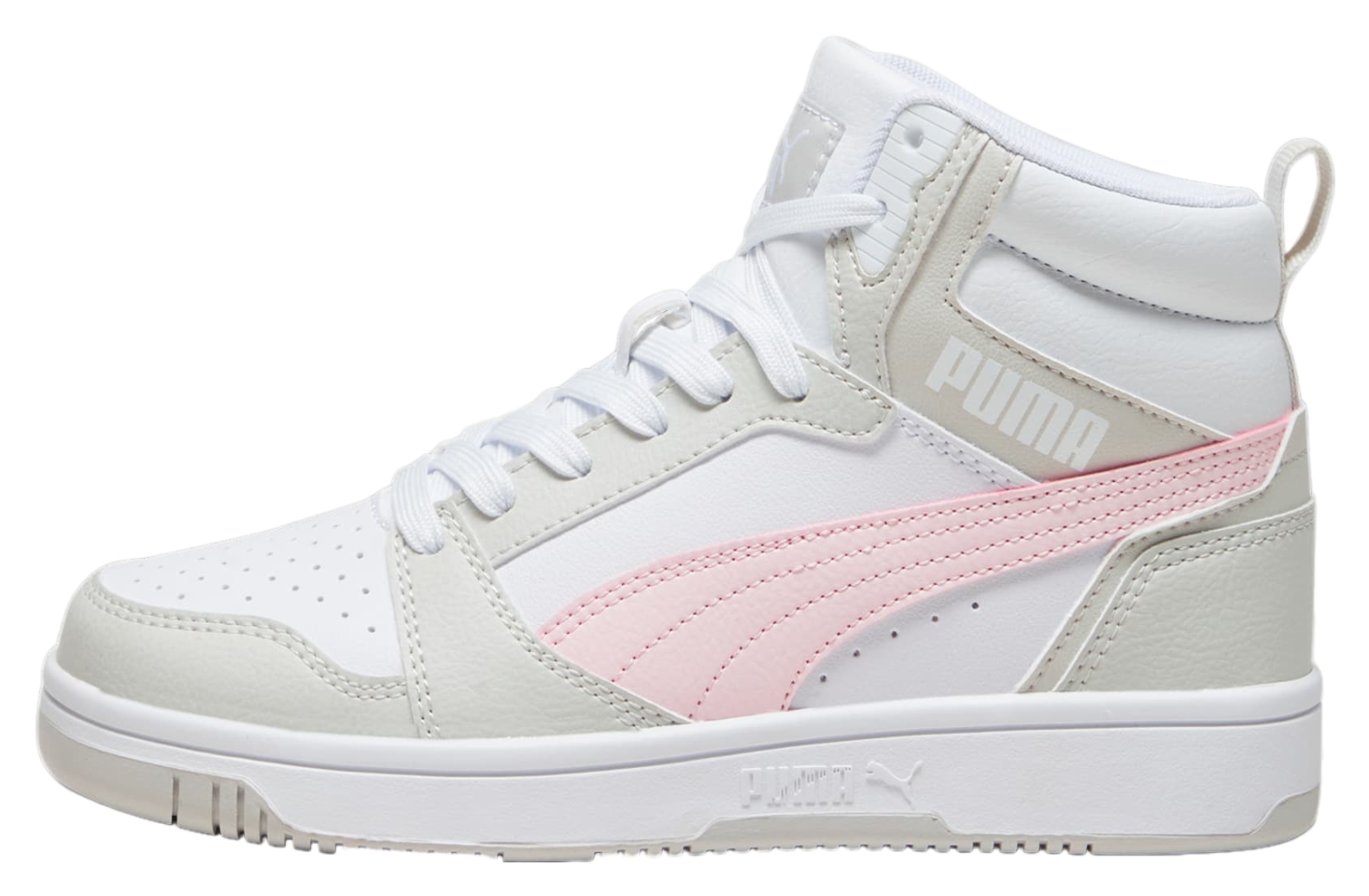 Puma Rebound V6 Mid GS White / Frosty Pink