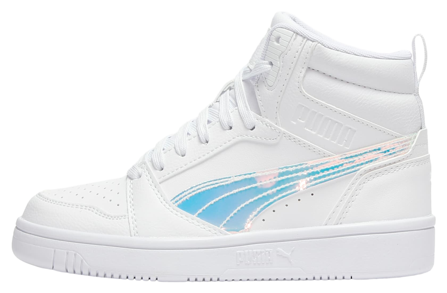 Puma Rebound V6 Shine GS White / Feather Gray