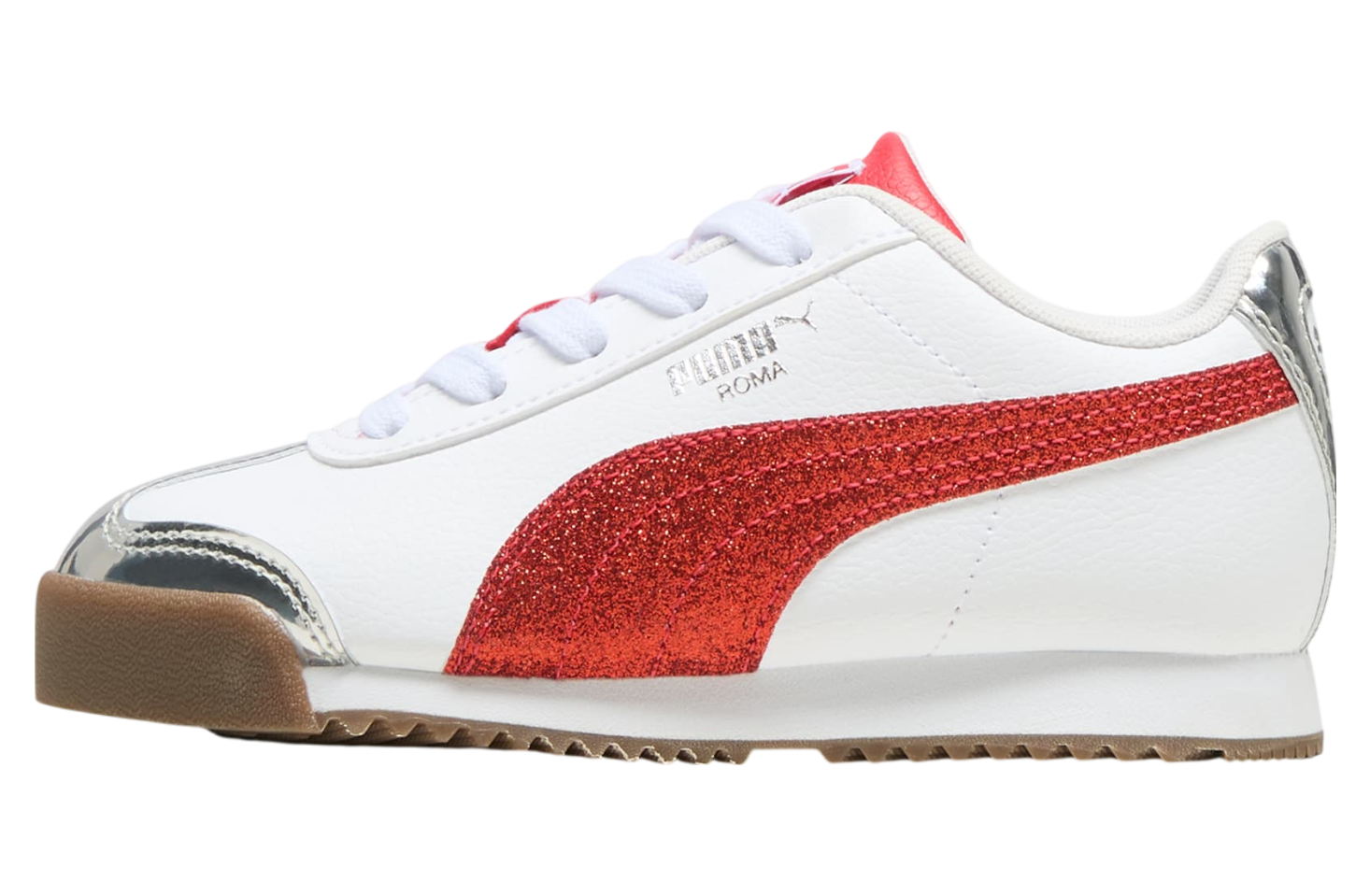 Puma Roma 24 Holiday Glitz Little Kids White / For All Time Red