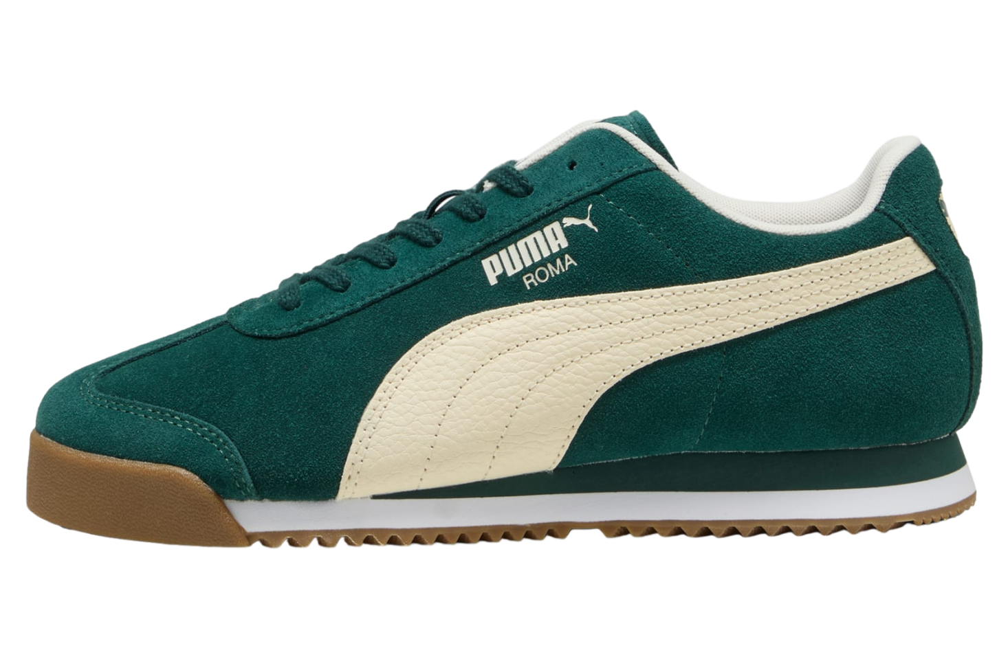 Puma Roma Suede Green Terrain / Alpine Snow