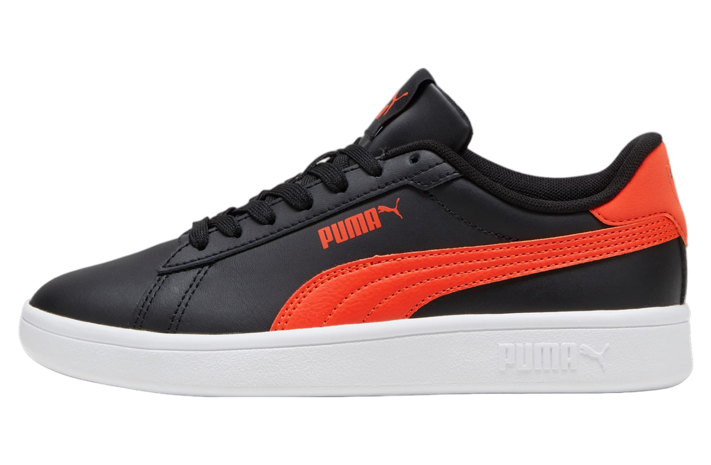 Puma Smash 3.0 Leather GS Black / Redmazing