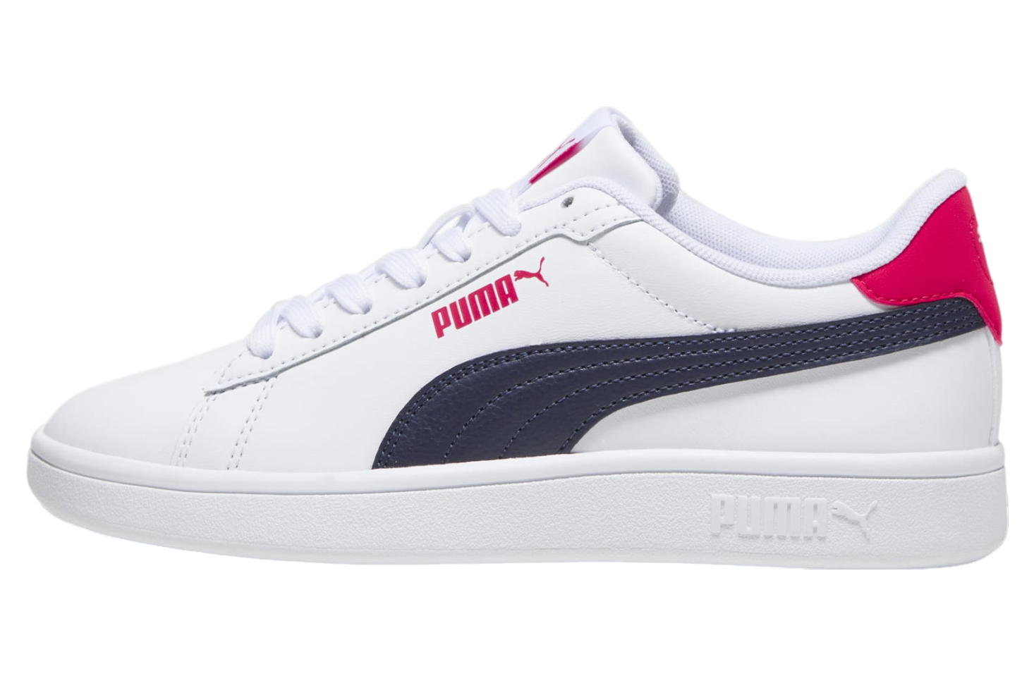 Puma Smash 3.0 Leather Gs White / Navy