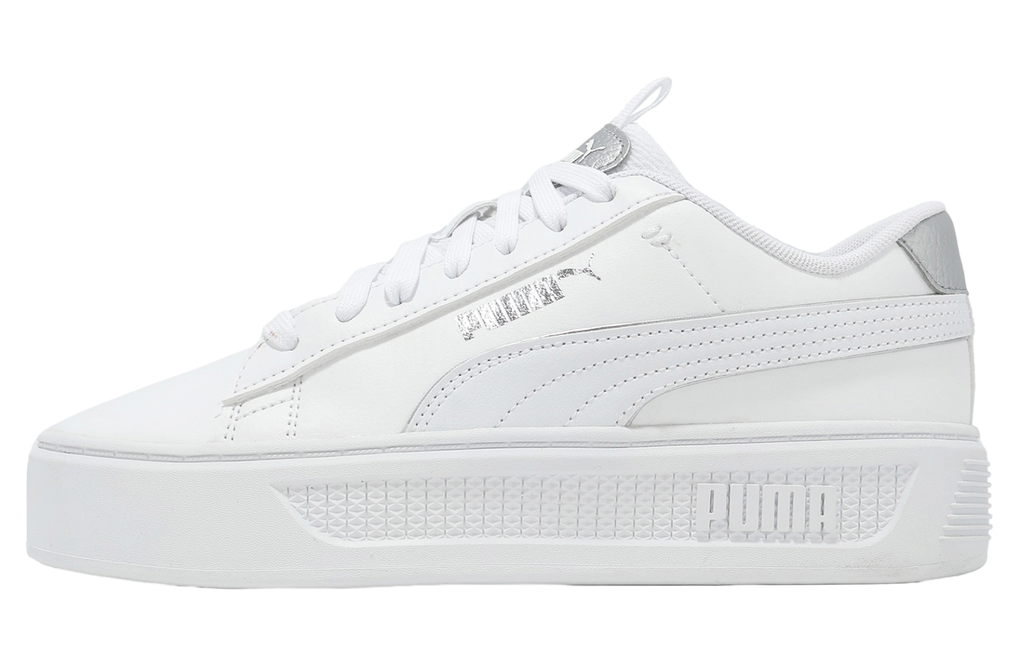 Puma Smash Platform V3 Pop Up WMNS White / Silver - Feb 2025