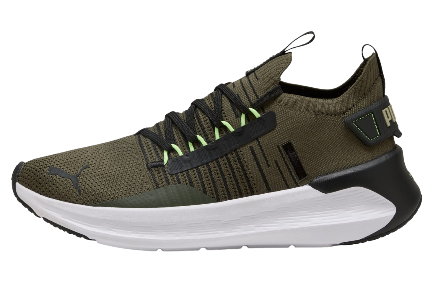 Puma Softride Symmetry Fuzion Dark Olive / Black