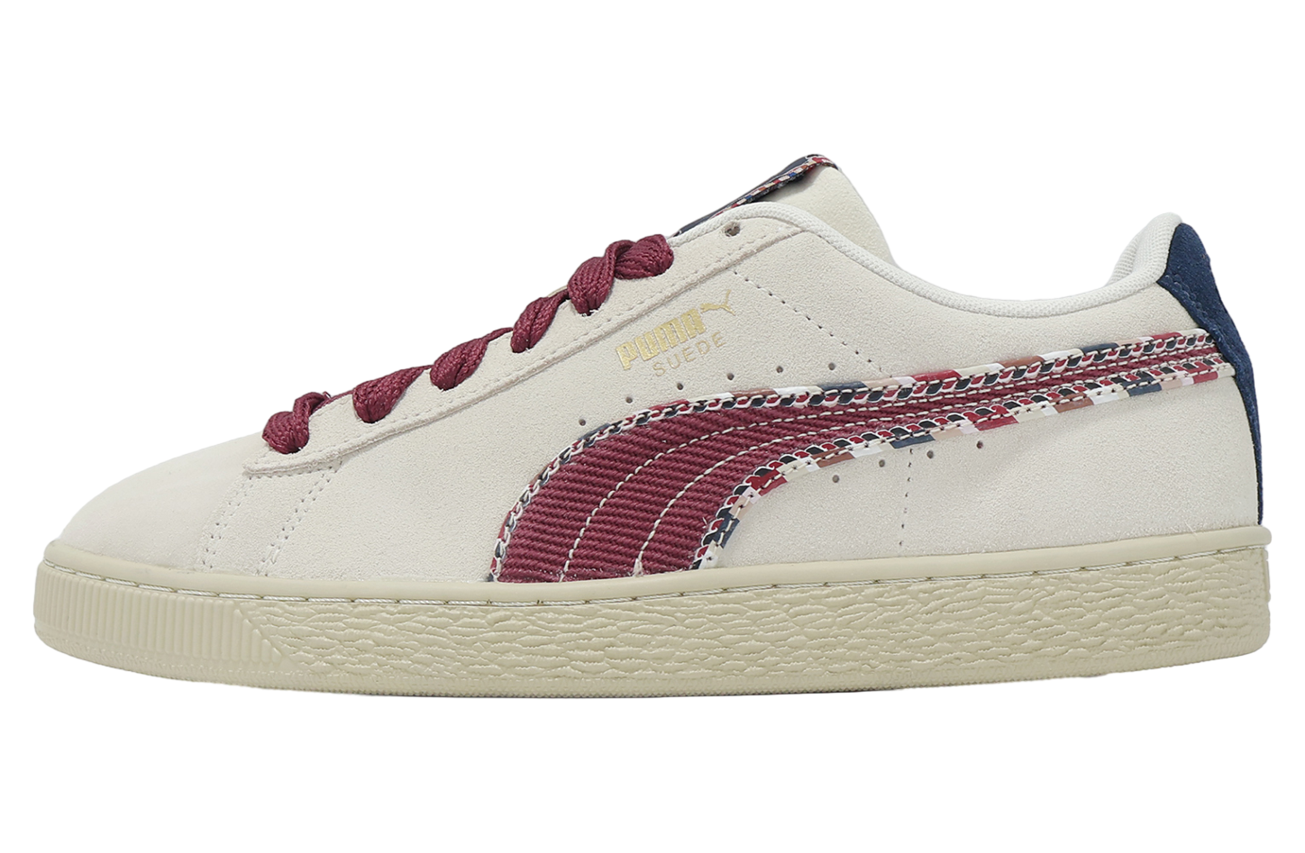 Puma Suede BZ Fringe Warm White Team Red Navy